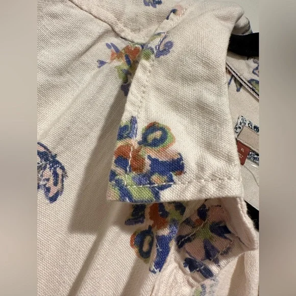 Anthropologie Pilcro Floral Flannel Button Up Oversized - Picture 4 of 7